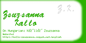 zsuzsanna kallo business card